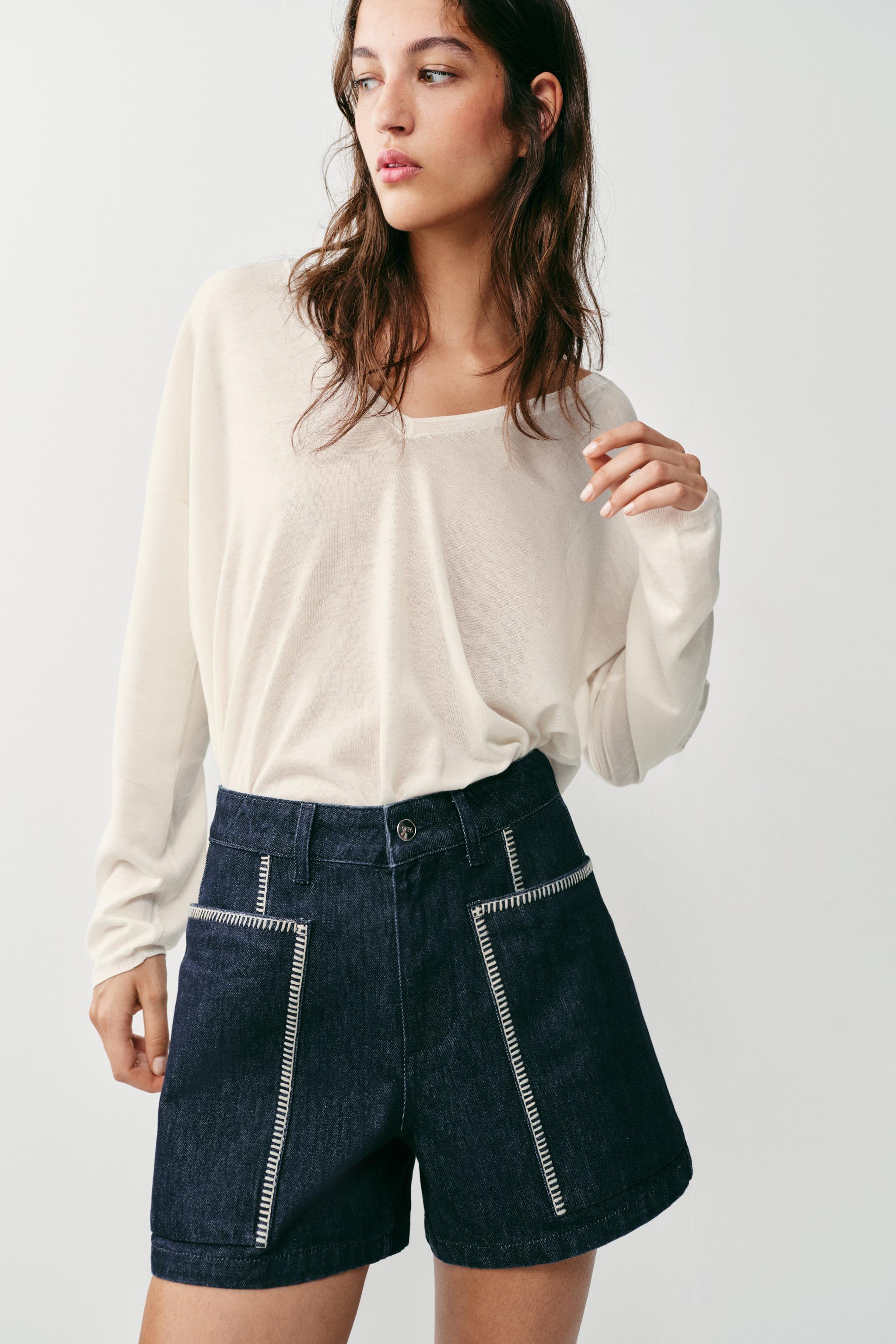 Z1975 EMBROIDERED SHORTS
